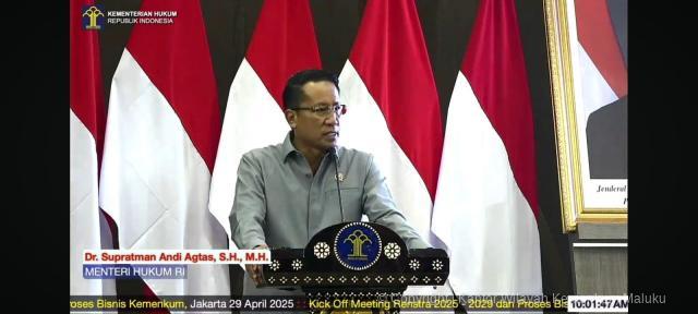 MALUKU UNTUK INDONESIA SAIFUL SAHRI HADIRI KICK OFF RENSTRA KEMENKUM 20252029 SECARA VIRTUAL 01
