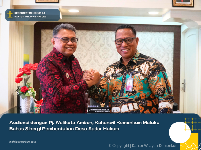 Audiensi Pj Walkot Ambon 