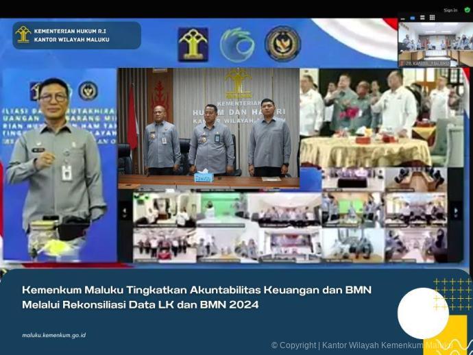 KEMENKUM MALUKU TINGKATKAN AKUNTABILITAS KEUANGAN DAN BMN MELALUI REKONSILIASI DATA LK DAN BMN 2024