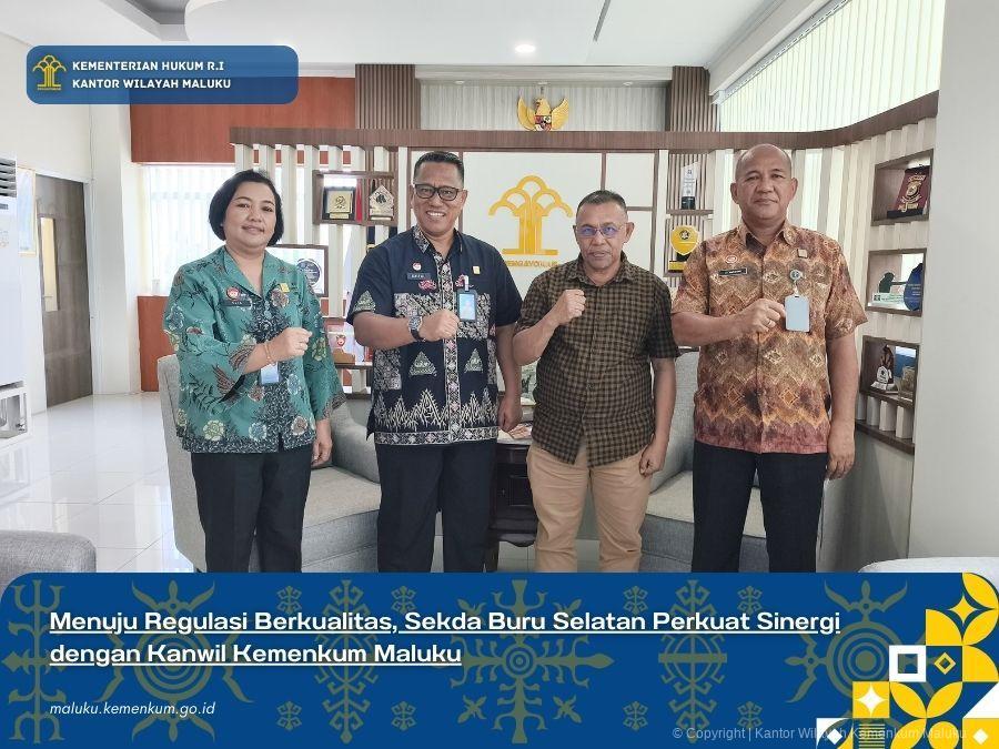 MENUJU REGULASI BERKUALITAS, SEKDA BURU SELATAN PERKUAT SINERGI DENGAN KANWIL KEMENKUM MALUKU