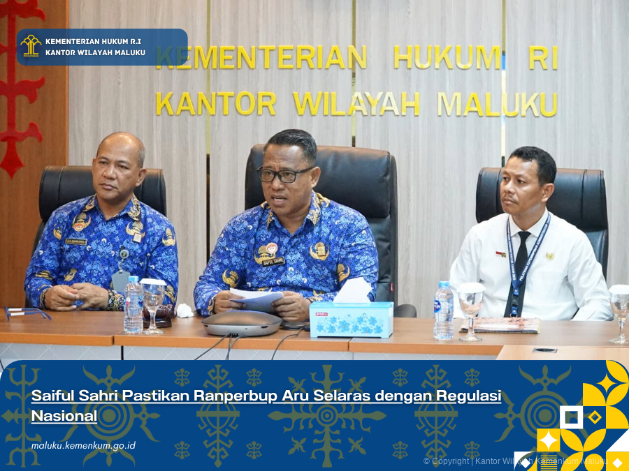 SAIFUL SAHRI PASTIKAN RANPERBUP ARU SELARAS DENGAN REGULASI NASIONAL