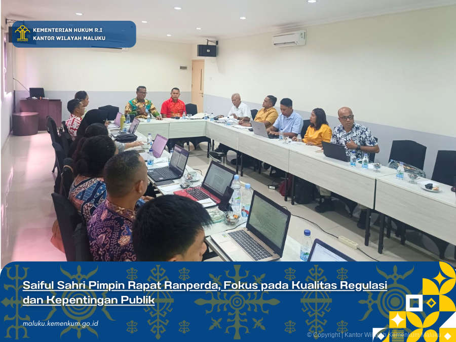 SAIFUL SAHRI PIMPIN RAPAT RANPERDA, FOKUS PADA KUALITAS REGULASI DAN KEPENTINGAN PUBLIK