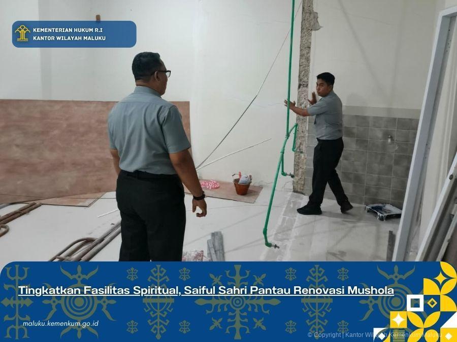 TINGKATKAN FASILITAS SPIRITUAL, SAIFUL SAHRI PANTAU RENOVASI MUSHOLA