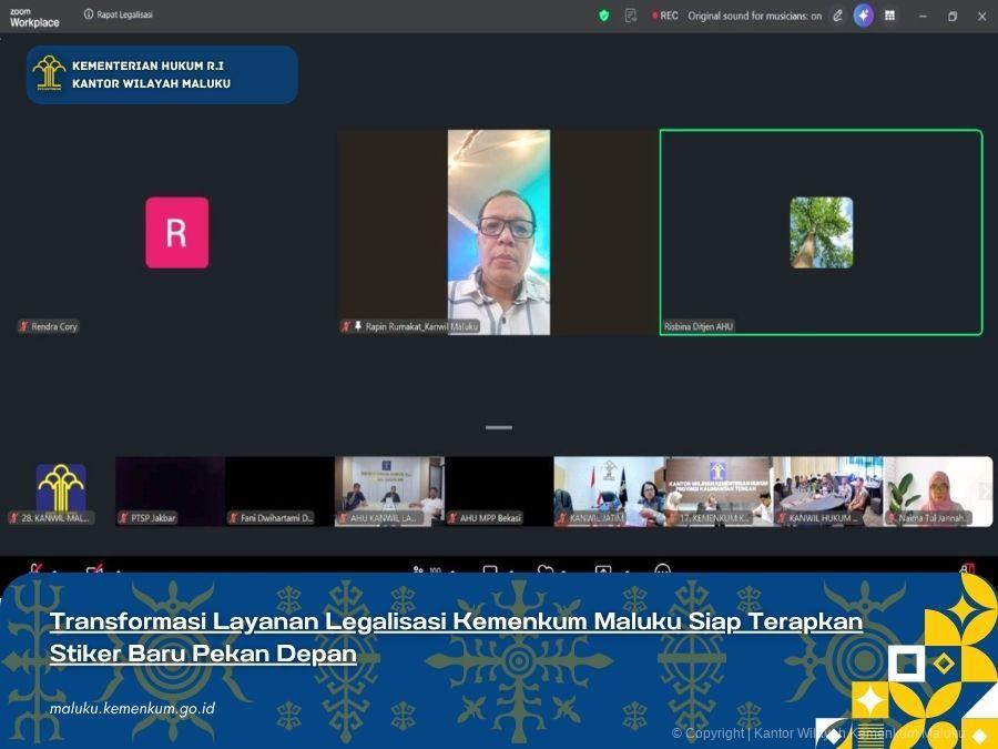 TRANSFORMASI LAYANAN LEGALISASI KEMENKUM MALUKU SIAP TERAPKAN STIKER BARU PEKAN DEPAN